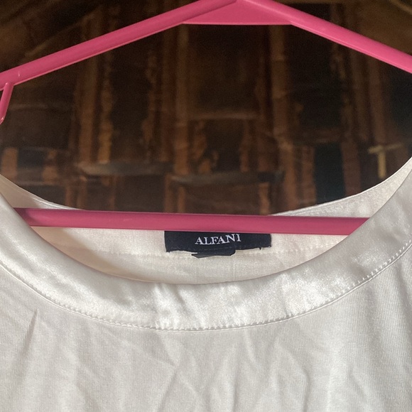 White Alfani shirt with satin collar - Picture 5 of 7